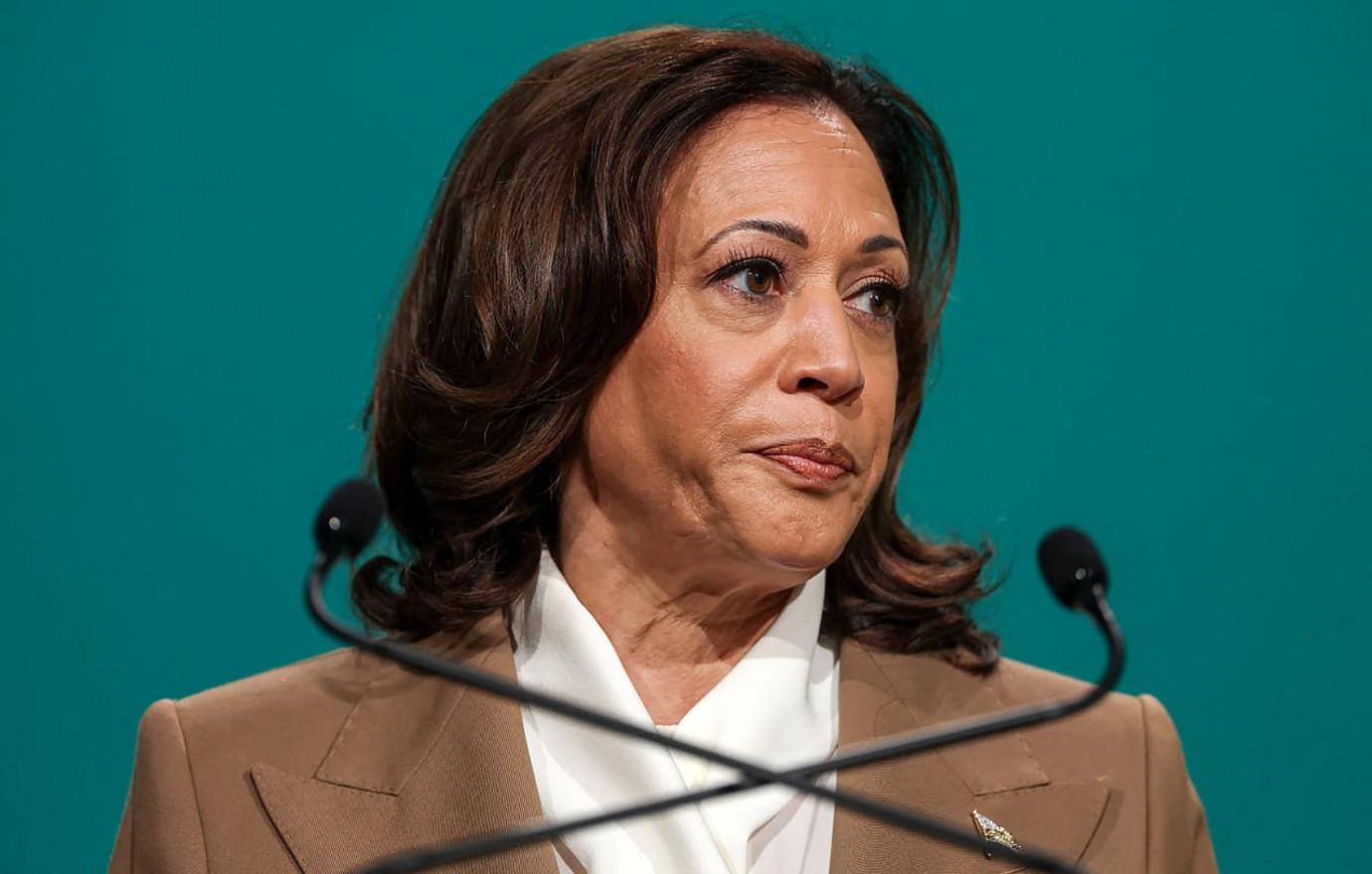 kamala harris slams donald trump allegations joe biden felony counts