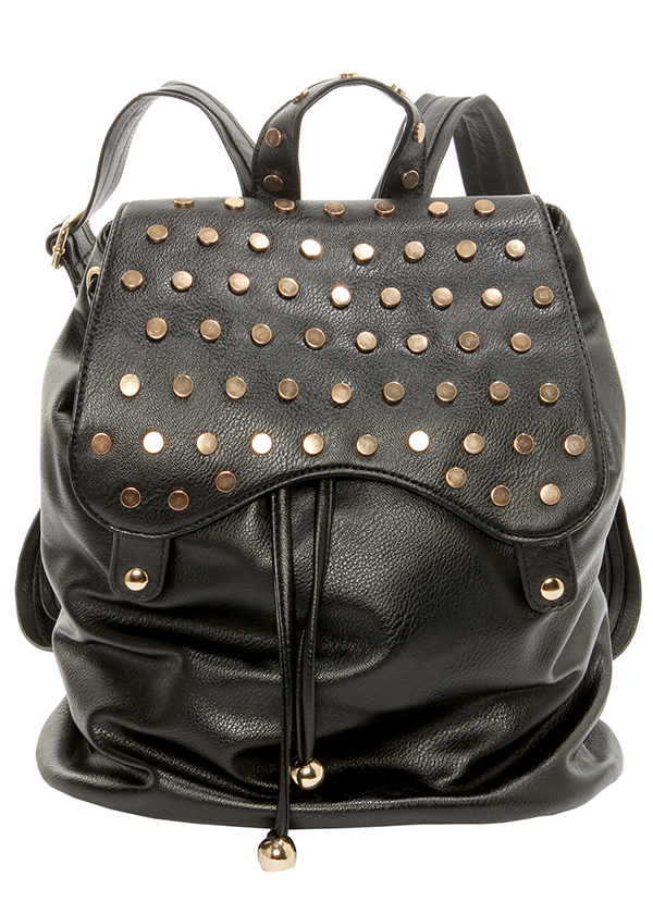 In Stud er Words Studded Black Backpack