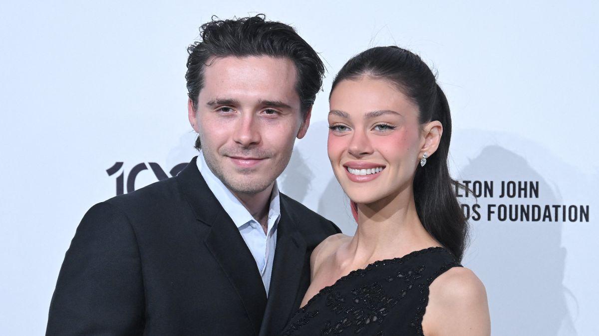 Photo of Brooklyn Beckham and Nicola Peltz.
