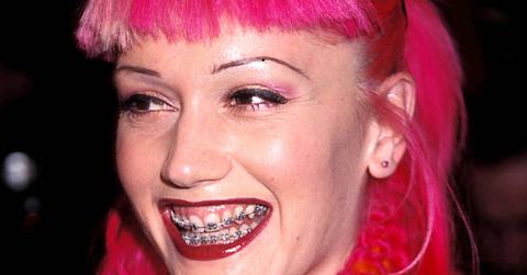 No Doubt singer Gwen Stefani was all smiles with her braces shining up the night that were almost as bright as her searing pink hair.