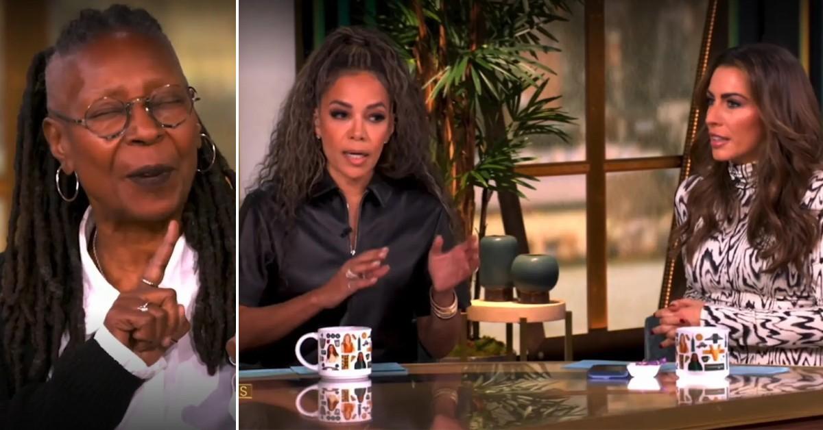 the view gets heated whoopi goldberg scolds alyssa farah griffin and sunny hostin during intense debate pp