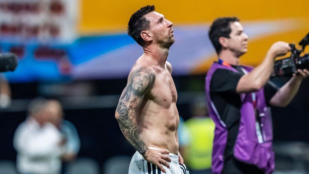 Image of Lionel Messi's six-pack abs caught the attention of fans after his match against Egypt on July 7.