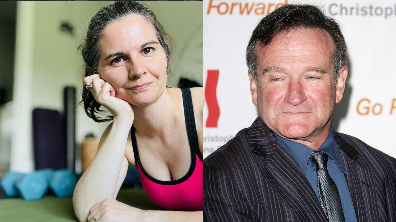 Split image of Lisa Jakub and Robin Williams. 