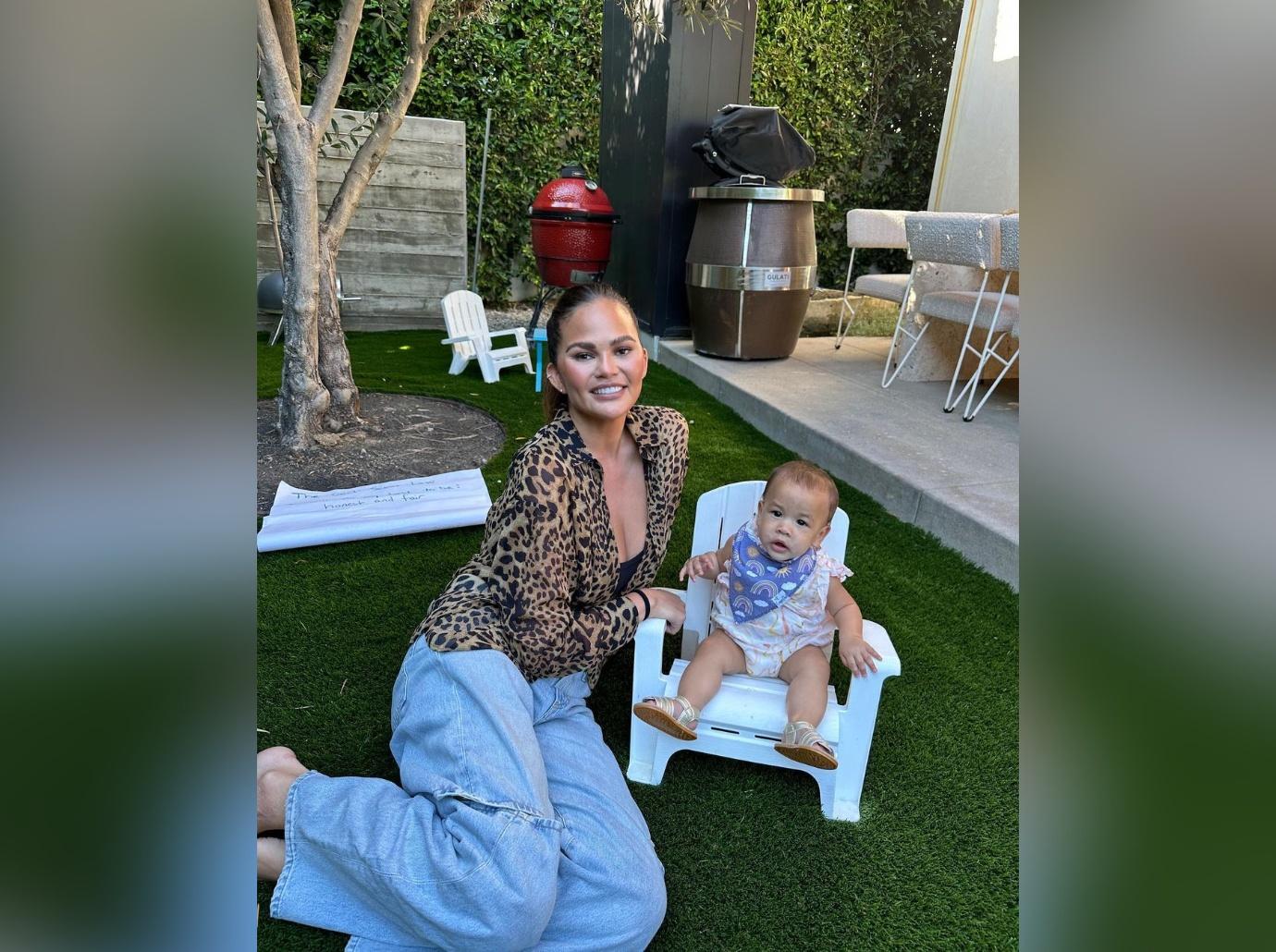 chrissy teigen new photos kids daughter esti