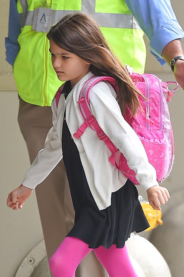 Suri Cruise arrives for another school day