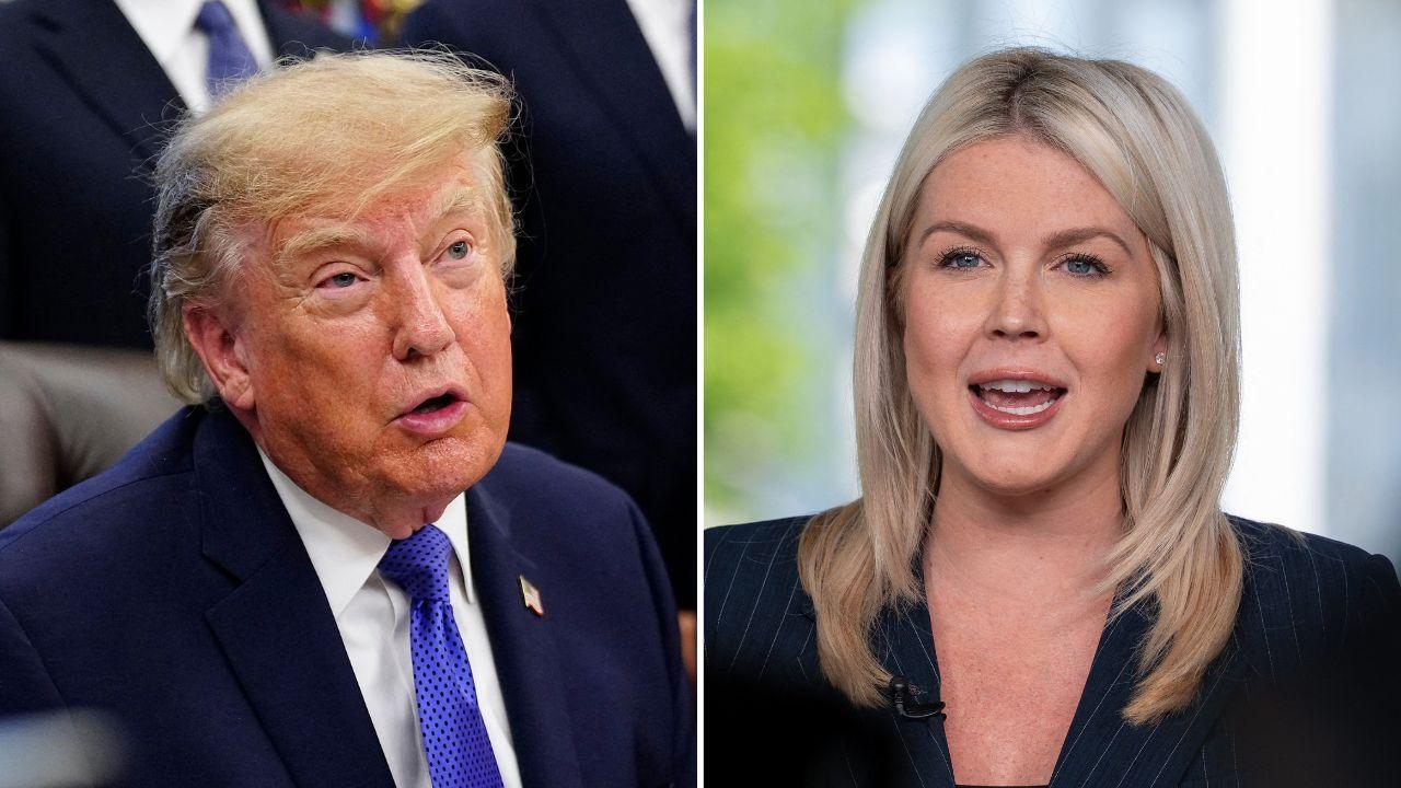 Photo of Donald Trump and Karoline Leavitt.