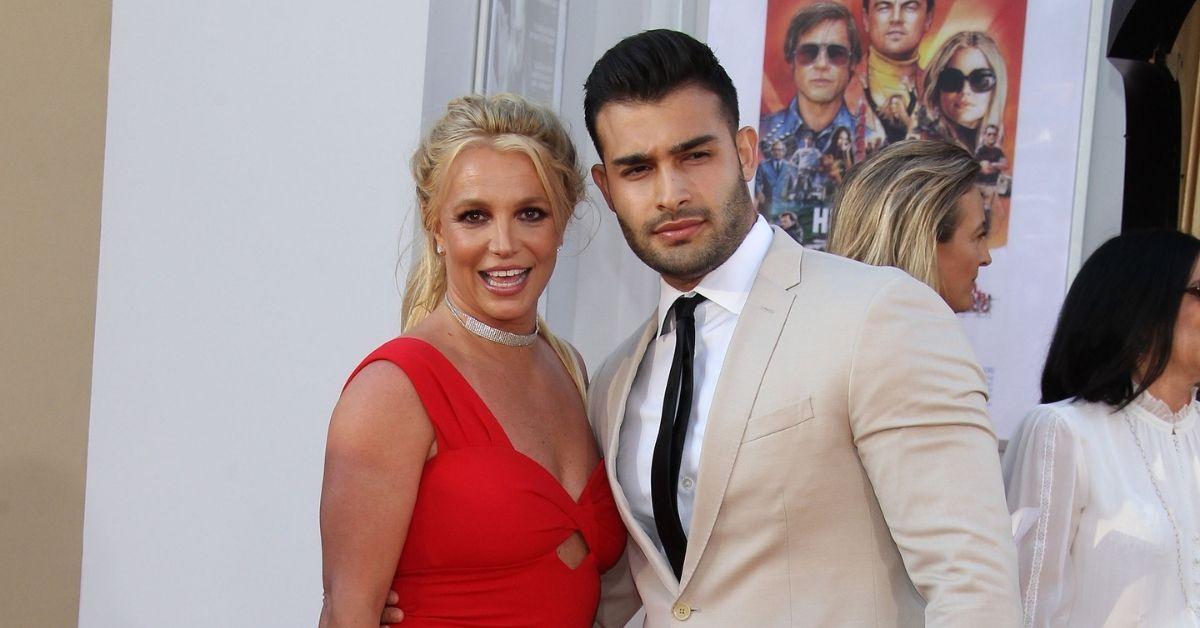 britney spears spotted ring engagement finger rumors sam asghari car crash