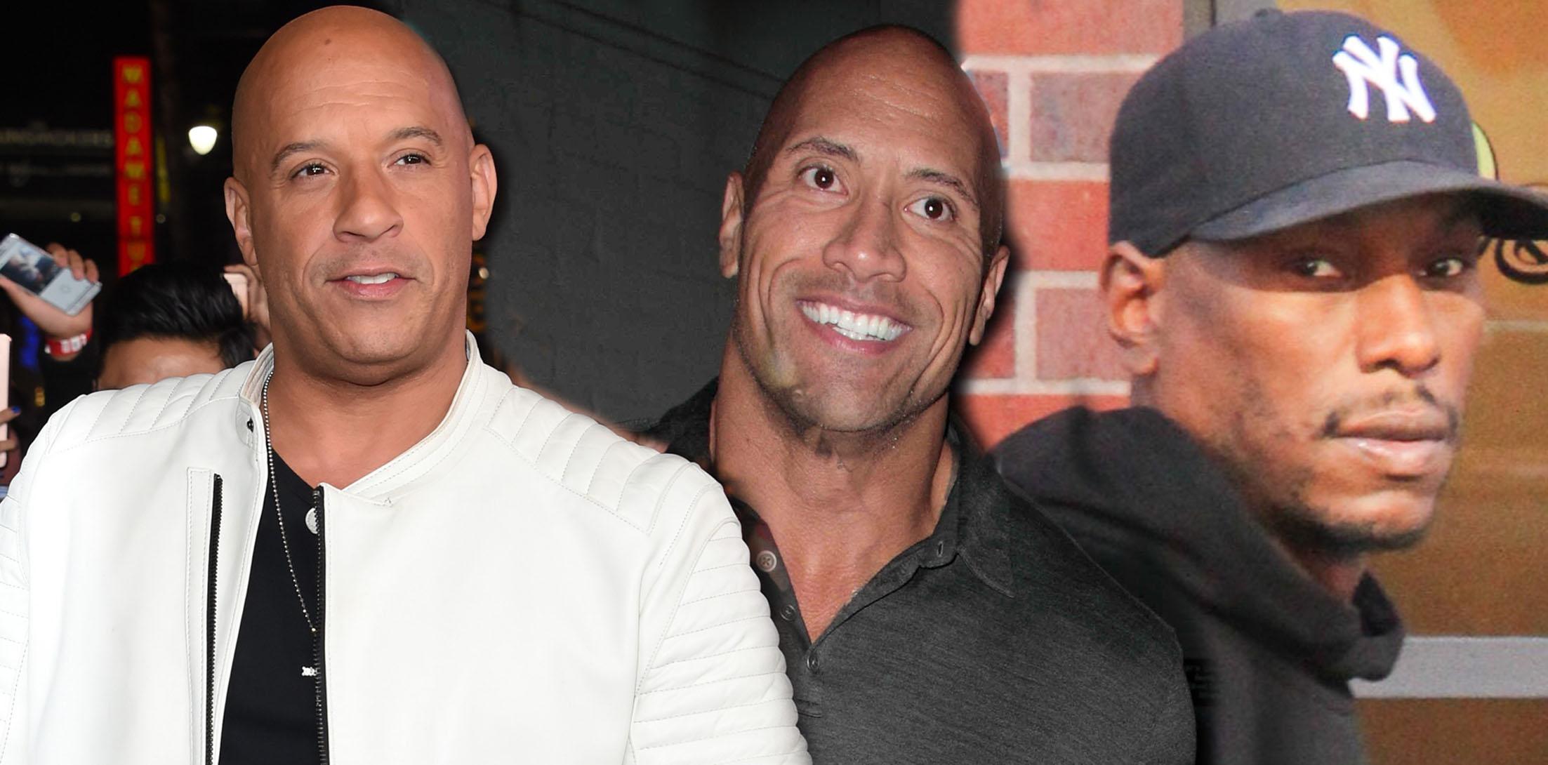 The rock feud tyrese vin diesel