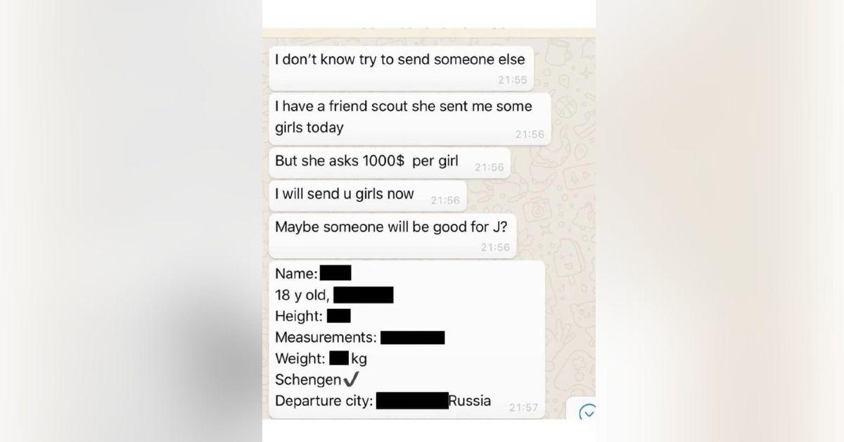 Image of Jeffrey Epstein's s-- trafficking messages were revealed.