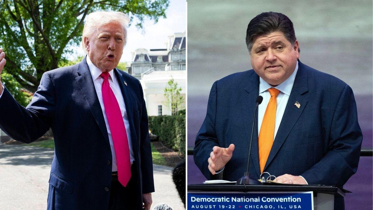 Image of Donald Trump frequently attacks Illinois Gov. J.B. Pritzker, calling him a 'slob.'