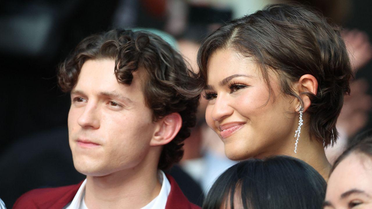 Photo of Tom Holland and Zendaya.