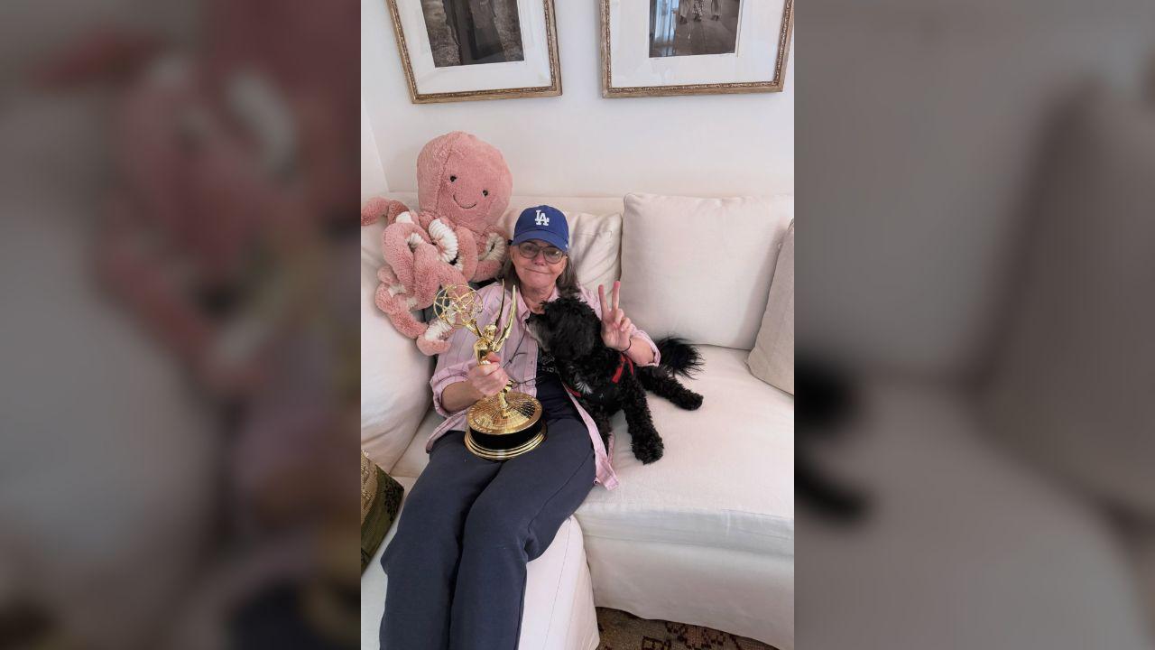 Photo of Sally Field enjoys the day after winning her Emmy.