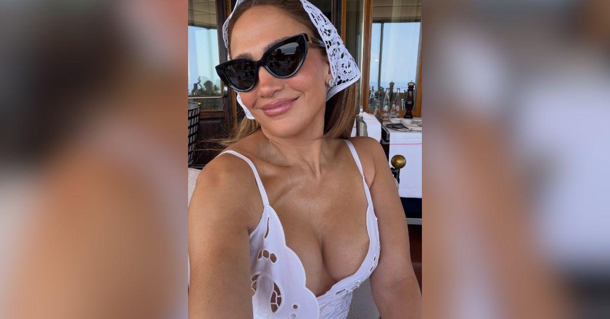 image of Jennifer Lopez also went viral after cameras captured her chatting with Tom Hiddleston during the Gentlemen's Singles Final at Wimbledon.