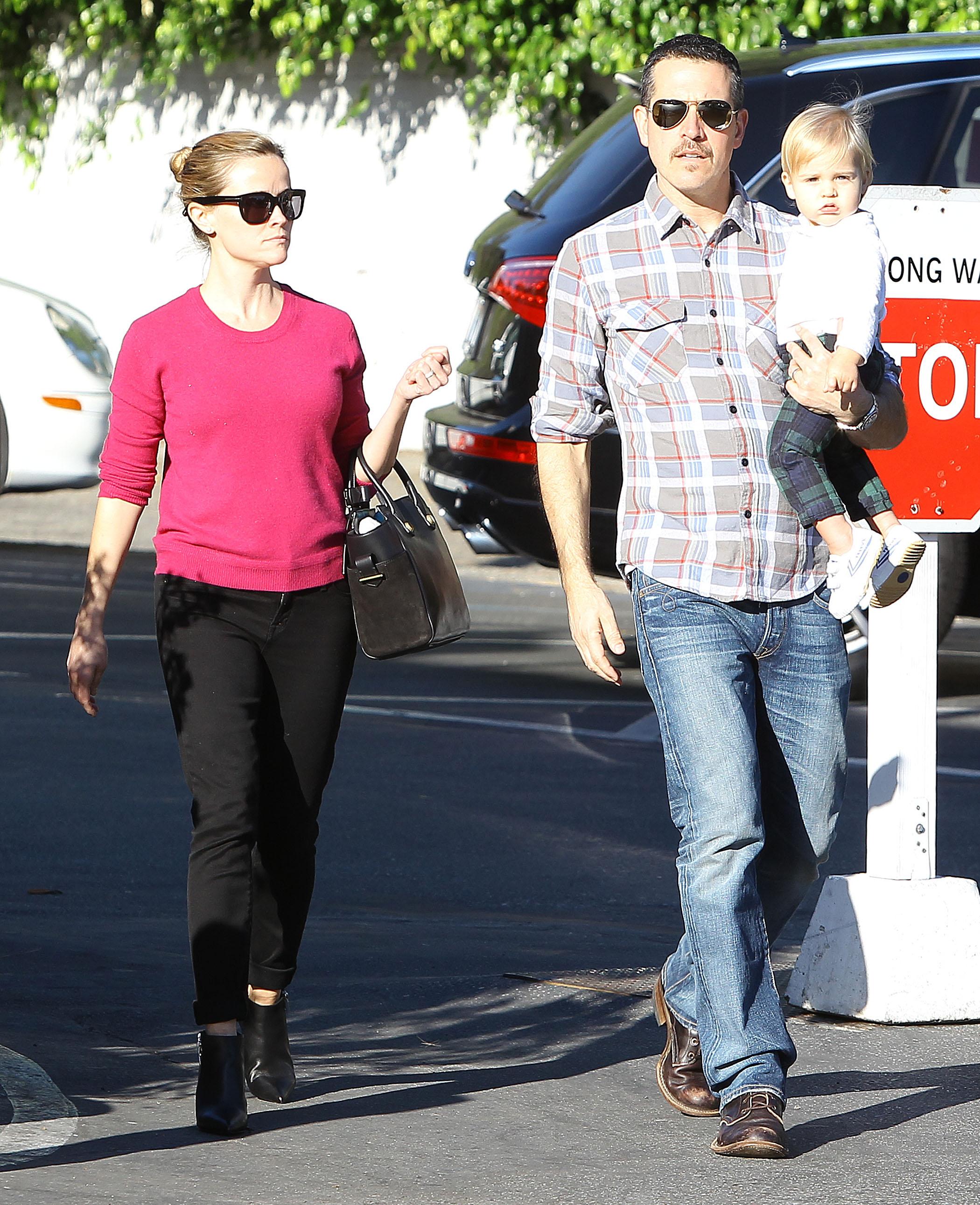 Reese Witherspoon and husband Jim Toth take baby Tennessee to the Brentwood Country Mart