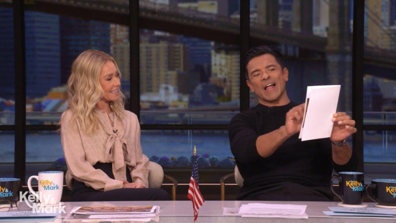 Image of Mark Consuelos said he is going to make a sign to hang outside of their home. 