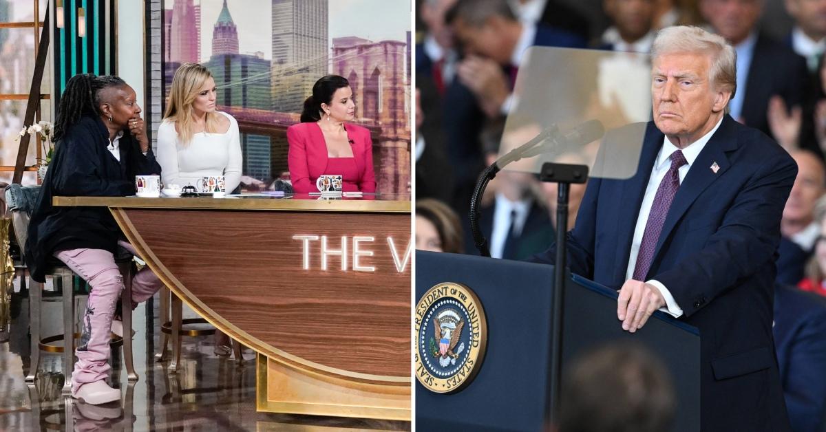 Photo from 'The View' and an image of Donald Trump