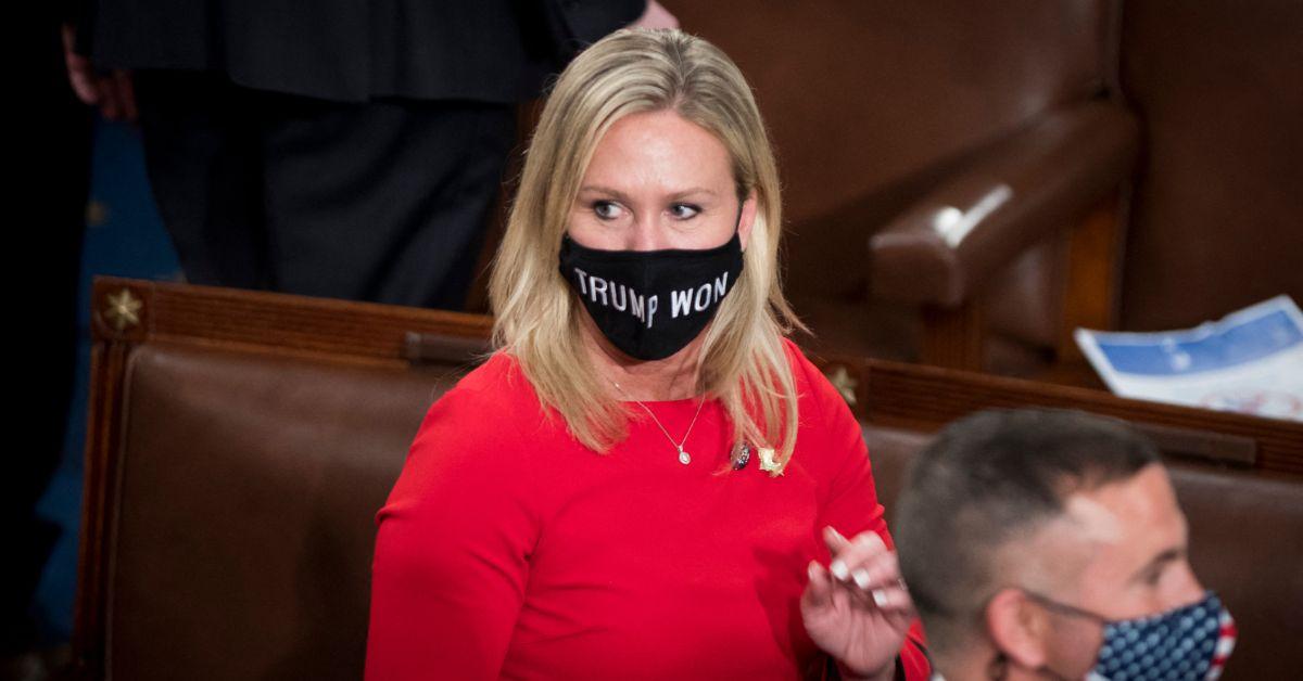 image of Marjorie Taylor Greene previously worshipped Donald Trump.