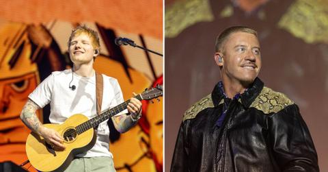 Split photo of Ed Sheeran and Macklemore