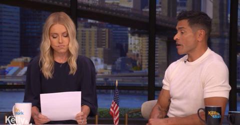Image of Kelly Ripa snapped at Mark Consuelos after her poked fun at her.