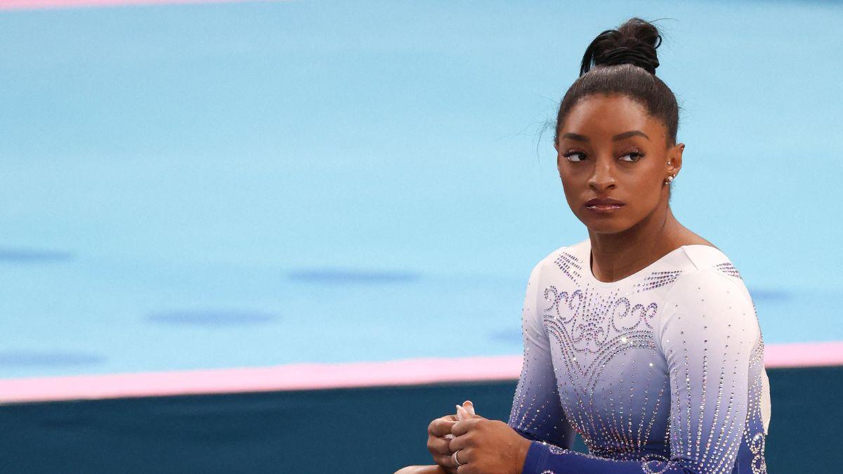 Image of Simone Biles used social media to highlight the importance of recognizing Black athletes as individuals.