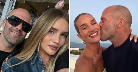 Composite photo of Jason Statham and Rosie Huntington-Whiteley.