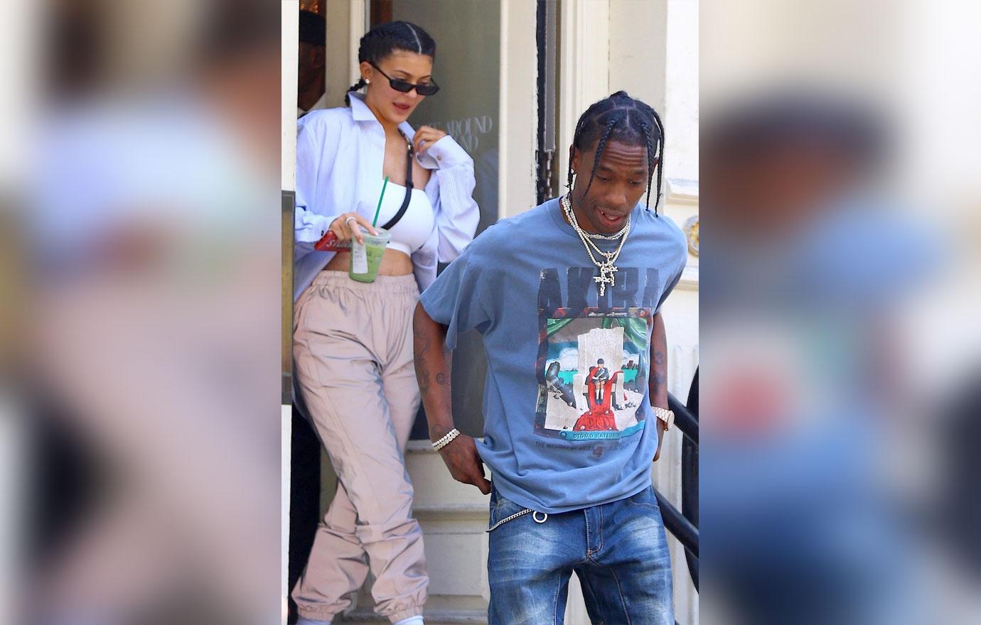 *EXCLUSIVE* Kylie Jenner with boyfriend Travis Scott show a little PDA out in New York  **MUST CALL FOR PRICING**