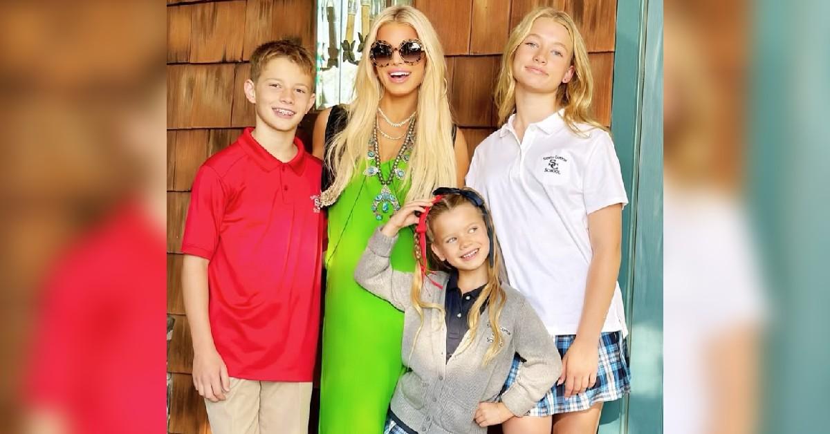 jessica simpson hints evacuated home la eric johnson kids divorce