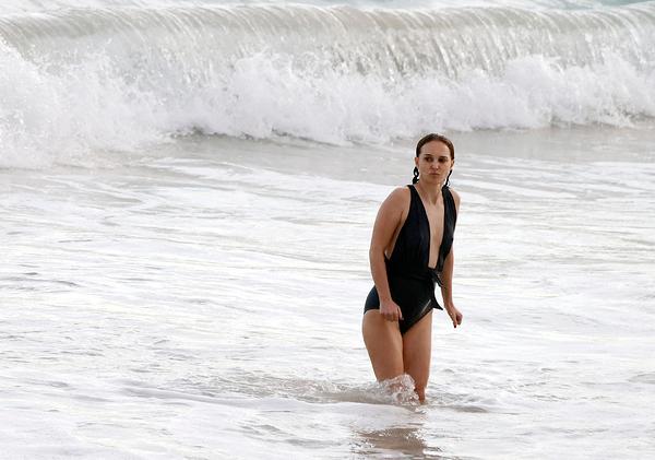 Photo of Natalie Portman rocked a plunging swimsuit in St. Barths.