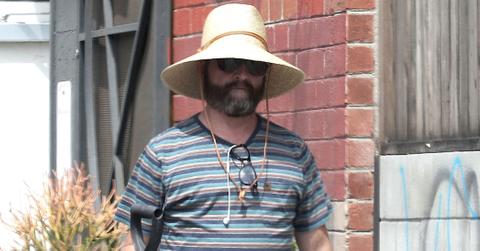 *EXCLUSIVE* Zach Galifianakis tends to his vegetable allotment