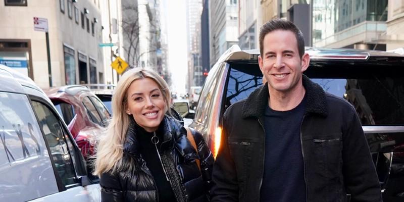 Tarek El Moussa and Heather Rae Young are seen arriving at NBC Studios