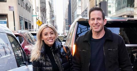 Tarek El Moussa and Heather Rae Young are seen arriving at NBC Studios