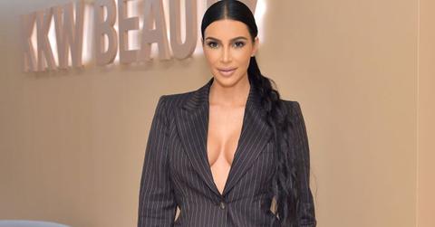 Kim Kardashian Poses At KKW Beauty Event