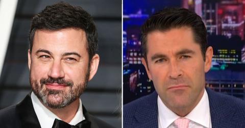Composite photo of Jimmy Kimmel and Rob Schmitt.