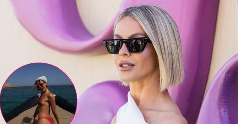 Image of Julianne Hough looked toned as she jumped into the water.