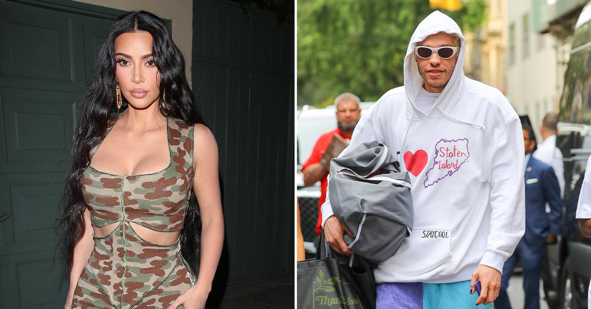 kim kardashian baseball cap trolls kanye west threatened pete davidson