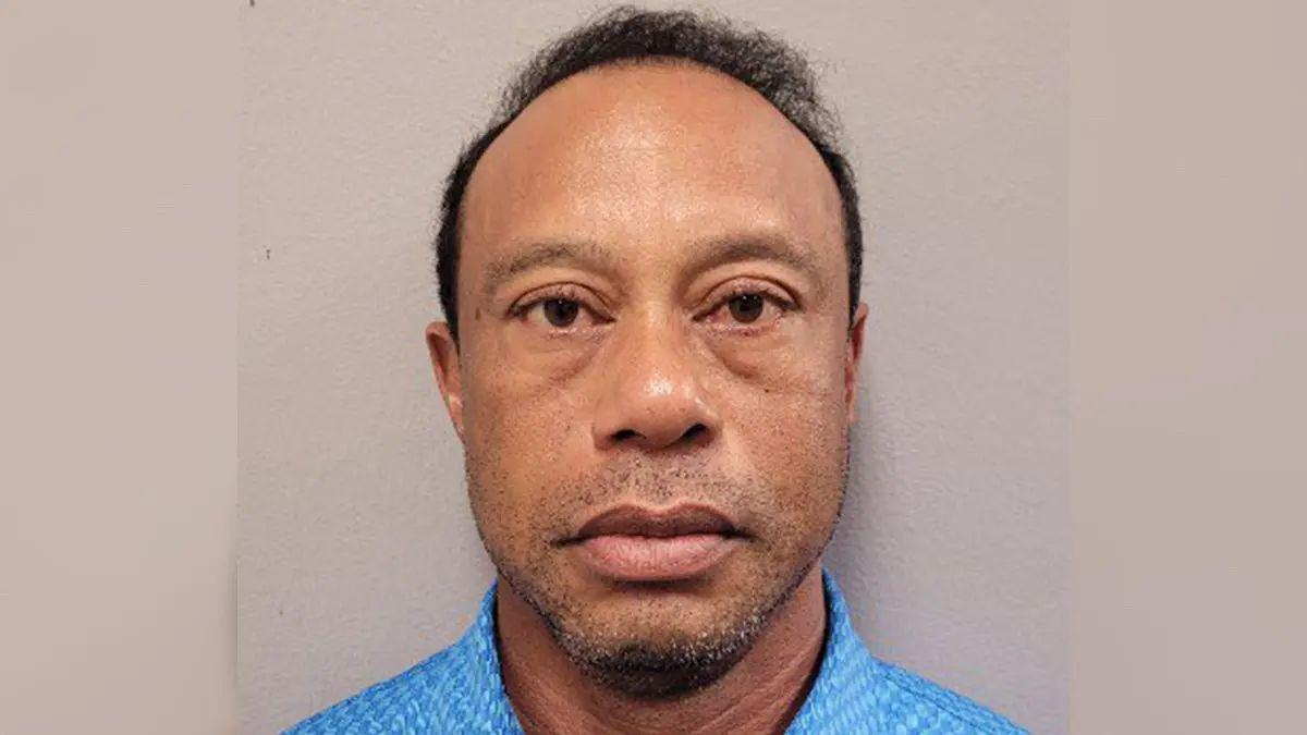 Image of Tiger Woods appeared glassy-eyed in his mugshot after being arrested for DUI.