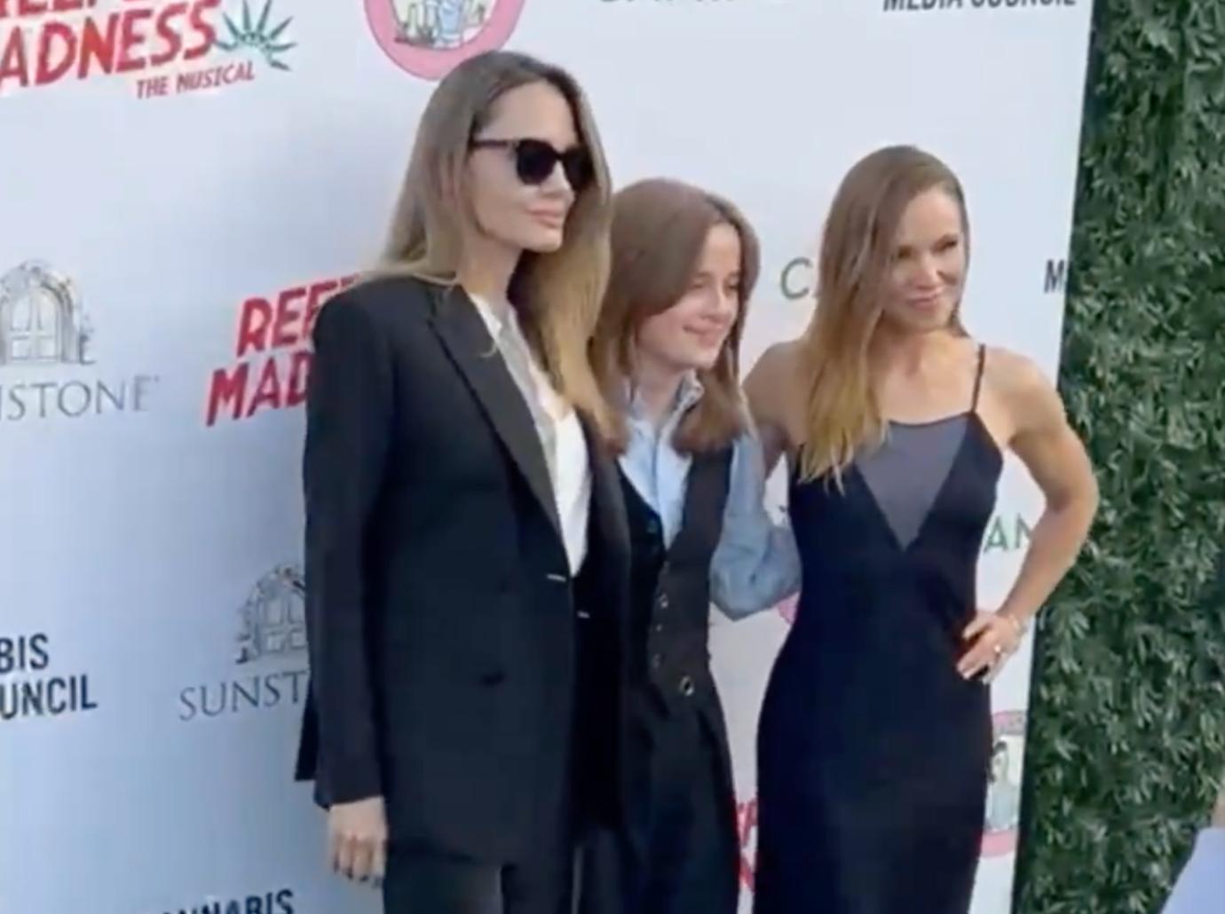 angelina jolie daughter vivienne red carpet brad pitt last name