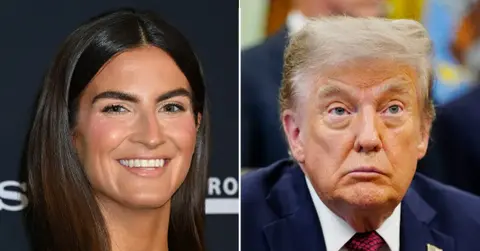 Kaitlan Collins and Donald Trump