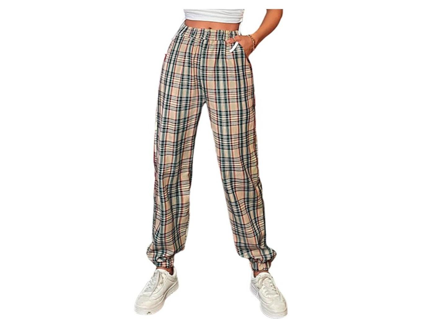 sarah jessica parker plaid trousers check out  similar