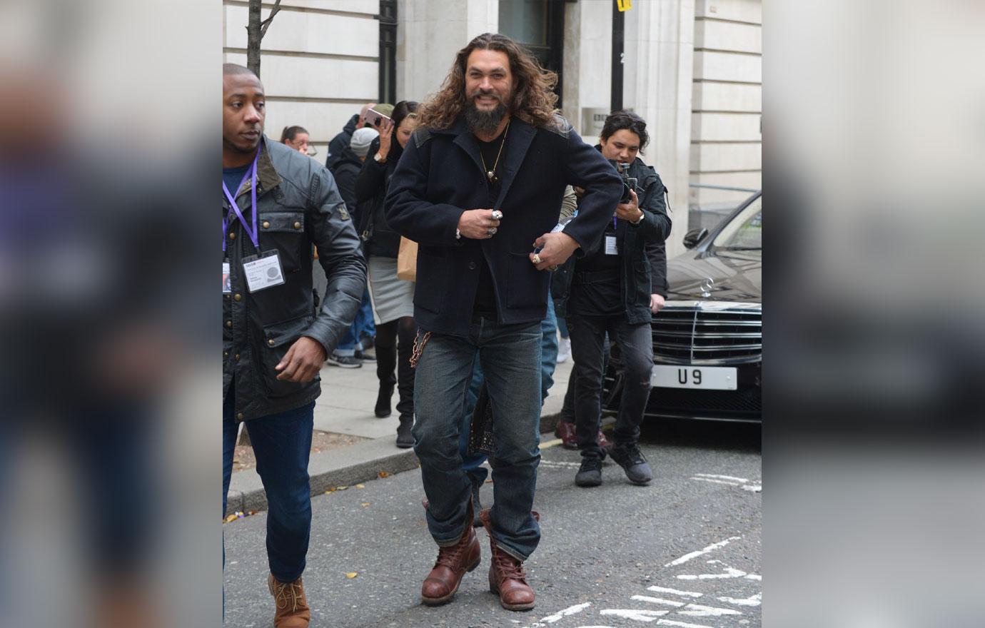 Jason Momoa at BBC TV centre promoting his new film Aquaman  in London, Englandd 27 November 2018