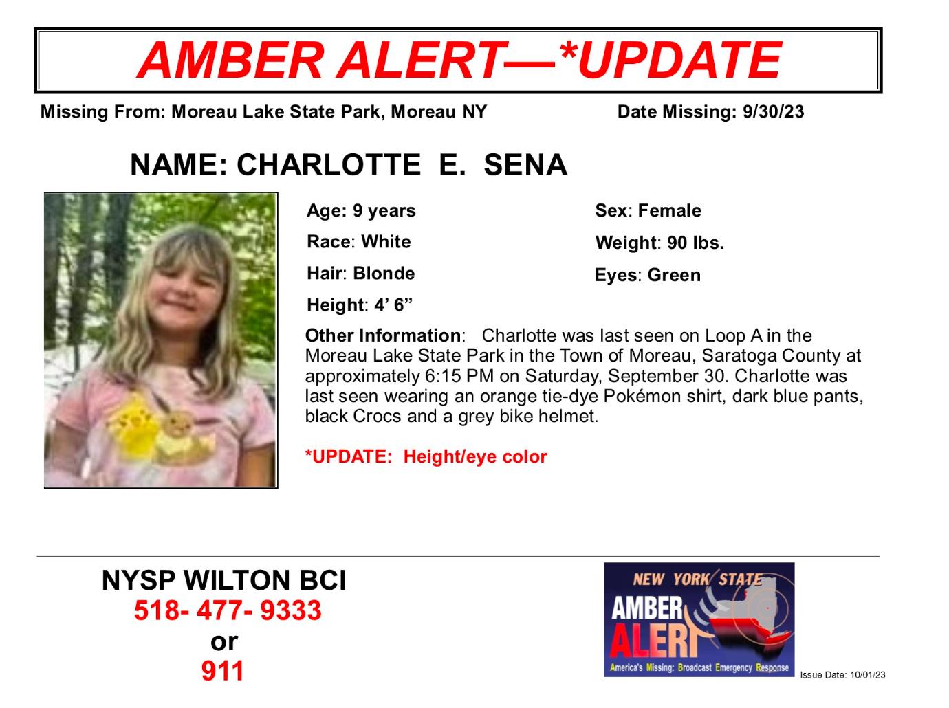 missing girl new york campground abducted charlotte sena