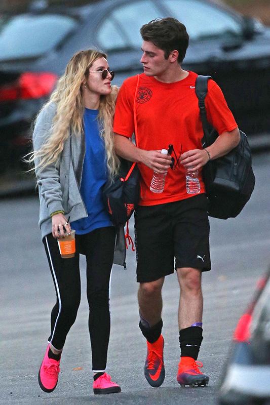 Bella Thorne supports ex boyfriend Gregg Sulkin at his soccer game