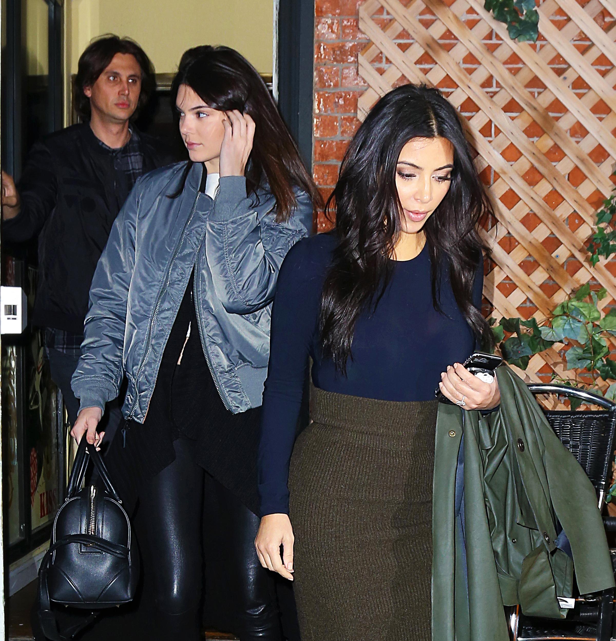 Kim Kardashian and Kendall Jenner have dinner together in the Meatpacking District, NYC