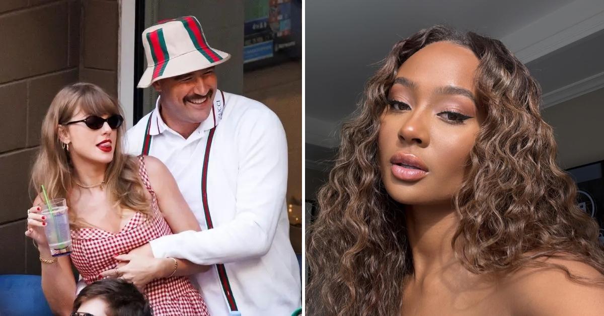 Image of Kayla Nicole posted about 'choosing joy' on the same day Travis Kelce and Taylor Swift revealed their engagement.