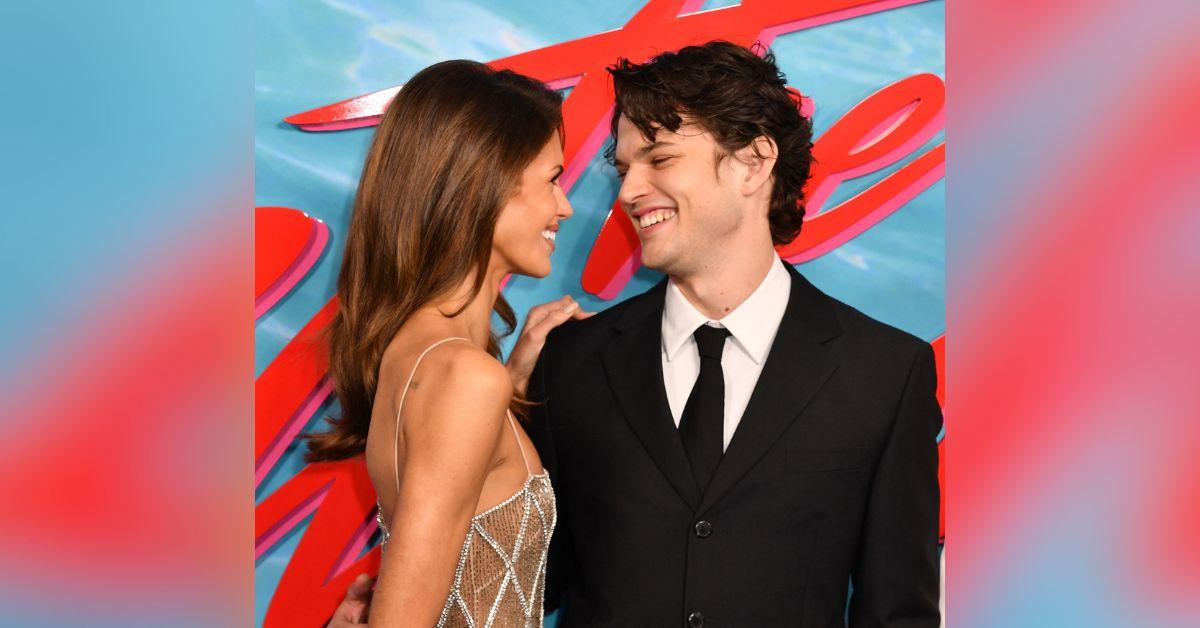 image of Kaia Gerber posed with her costar on the red carpet. 