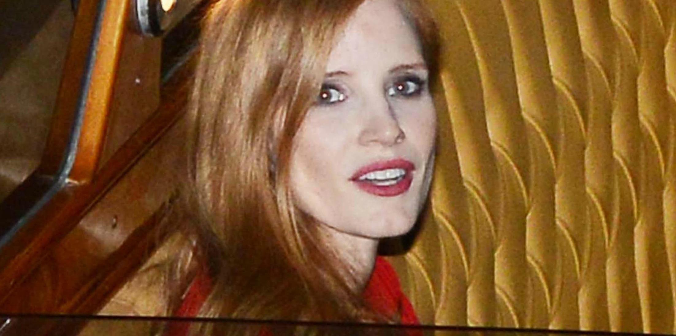 Jessica chastain wedding day venice guests h