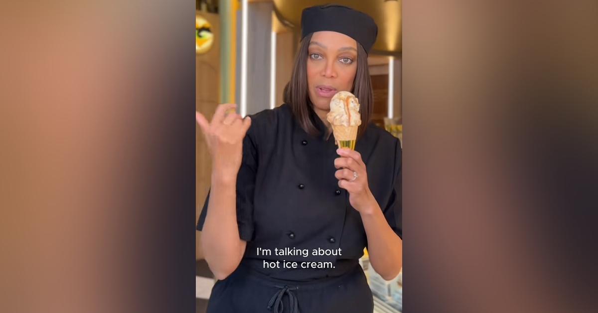Photo of Fans were confused when Tyra Banks launched her shop's new 'hot ice cream' product.