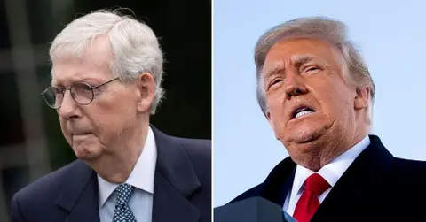 Composite photo of Mitch McConnell and Donald Trump