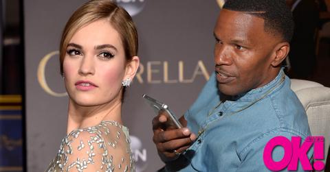 Jamie foxx flirting lily james