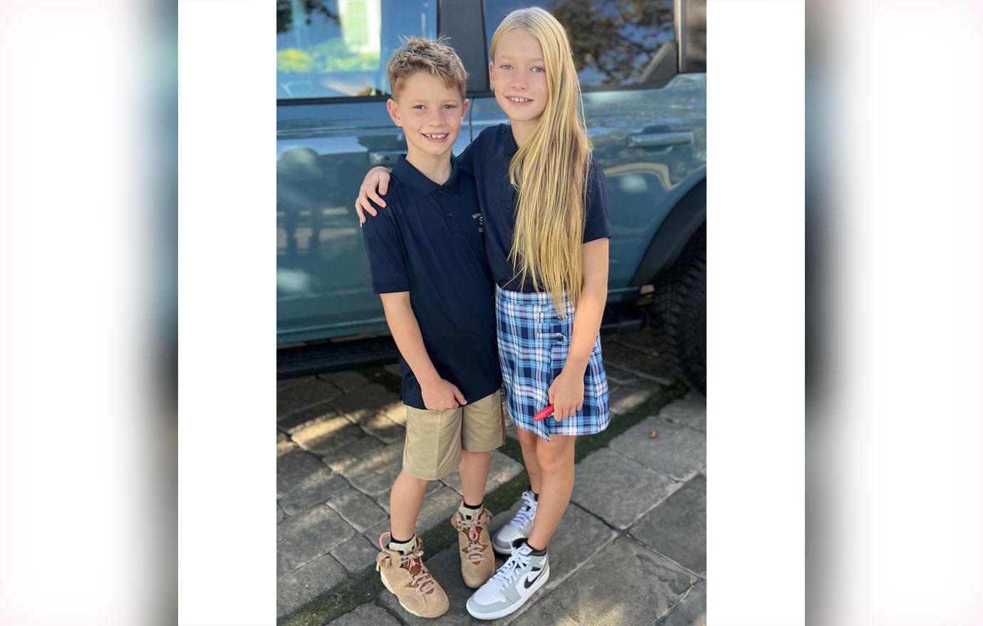 Jessica Simpson shares photos of her kids Maxwell, Birdie and Ace in  private school uniforms after being slammed over tween daughter's crop  top